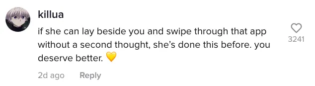 A TikTok comment.