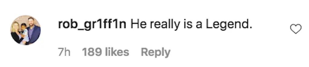 An Instagram comment.