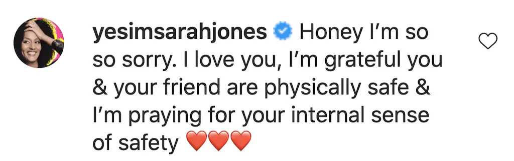 An Instagram comment.