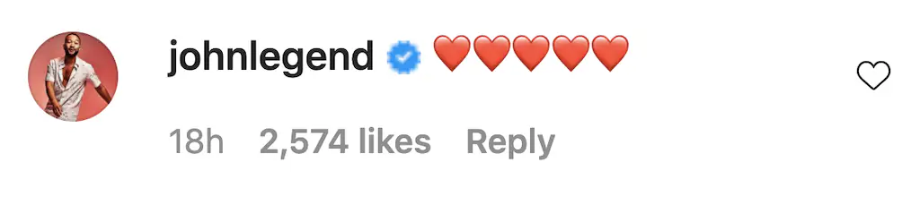 An Instagram comment. 