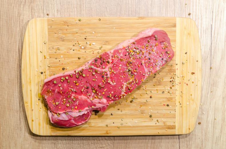 A slab of meat.