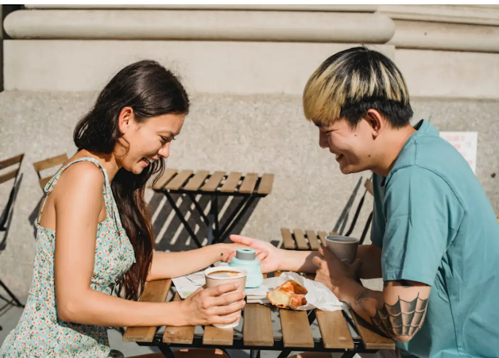 A couple on a date.
