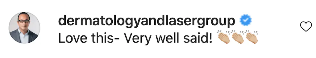 An Instagram comment.