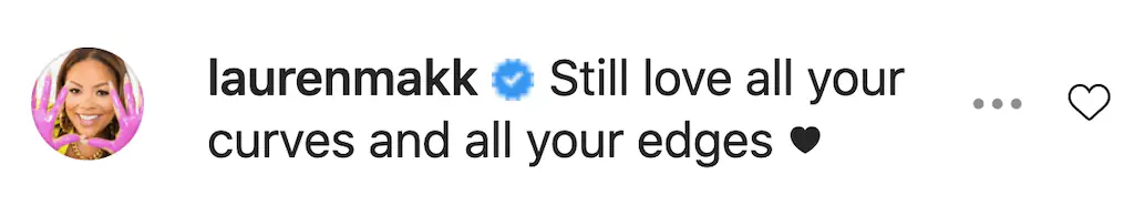 An Instagram comment. 