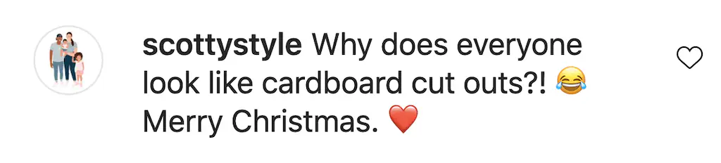 An Instagram comment. 