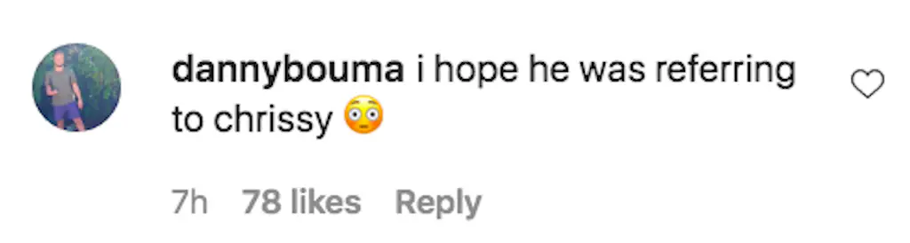An Instagram comment.