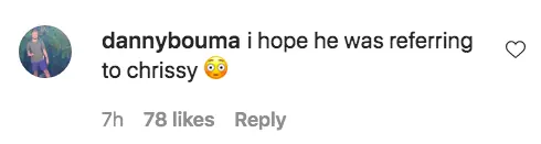 An Instagram comment.