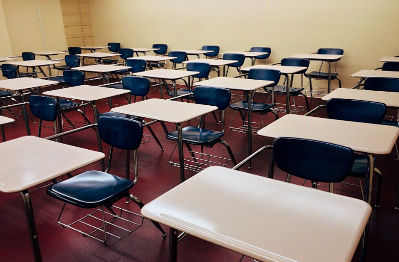 A classroom.