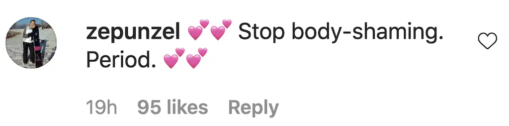 An Instagram comment.