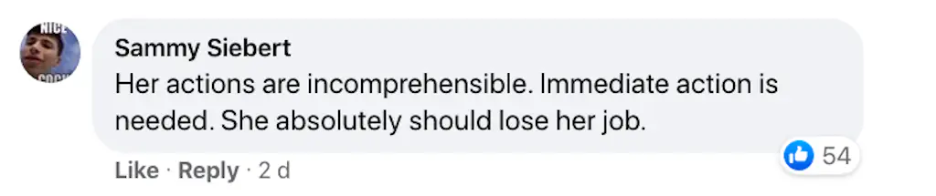 A Facebook comment.