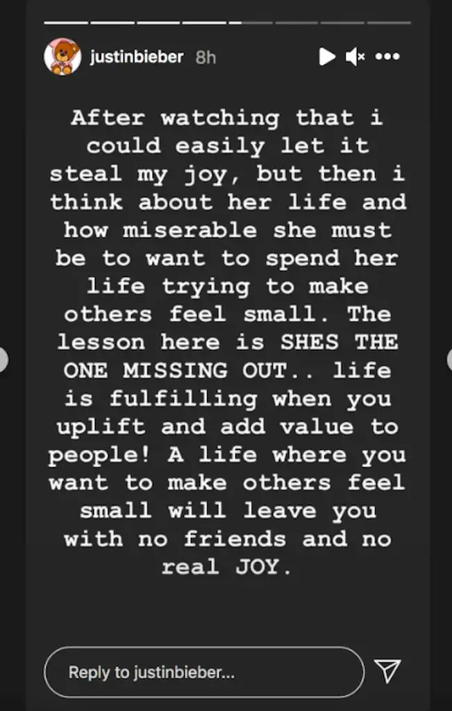 An Instagram comment.