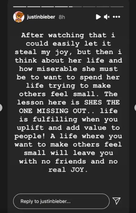 An Instagram comment.