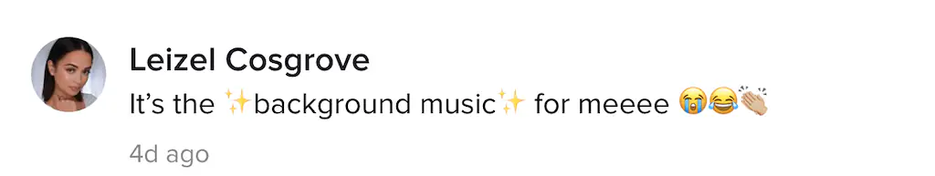 A TikTok comment.