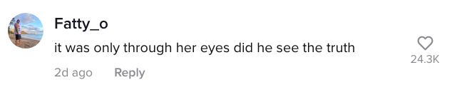 A TikTok comment.