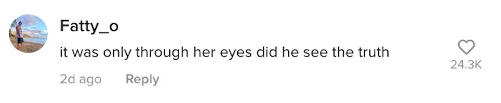 A TikTok comment.