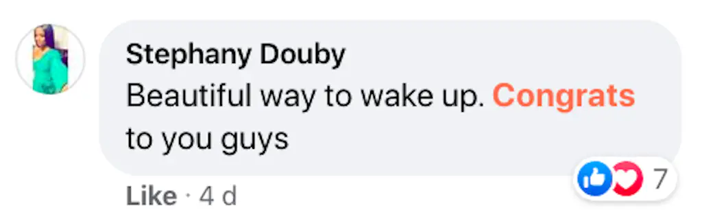 A Facebook comment.