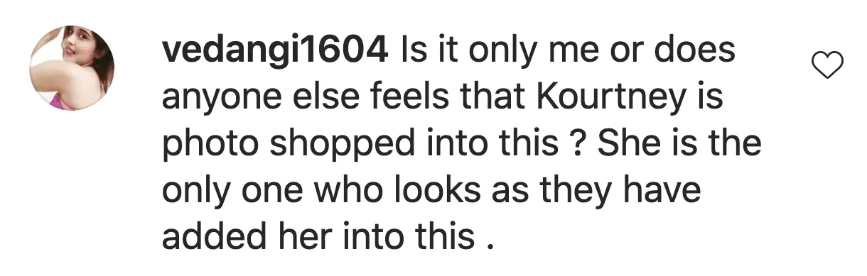 An Instagram comment. 