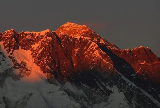 December 8, 2020, Solukhumbu, Nepal: File photo shows the view of Mount Everest during sunset in Solukhumbu, Nepal. Nepal and China have jointly announced a new official height for Mount Everest, as 8,848.86 meters (29,032 feet),on Dec. 8, 2020. (Credit Image: © Sunil Sharma/ZUMA Wire)