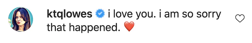 An Instagram comment.