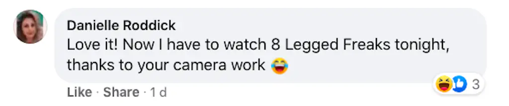 A Facebook comment.