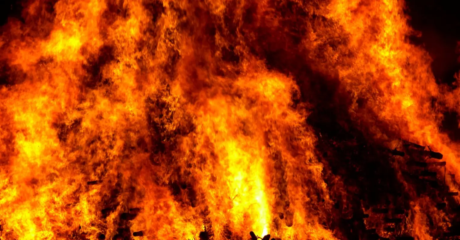 Seven-year-old boy jumps back into burning building to save his little sister from fire
