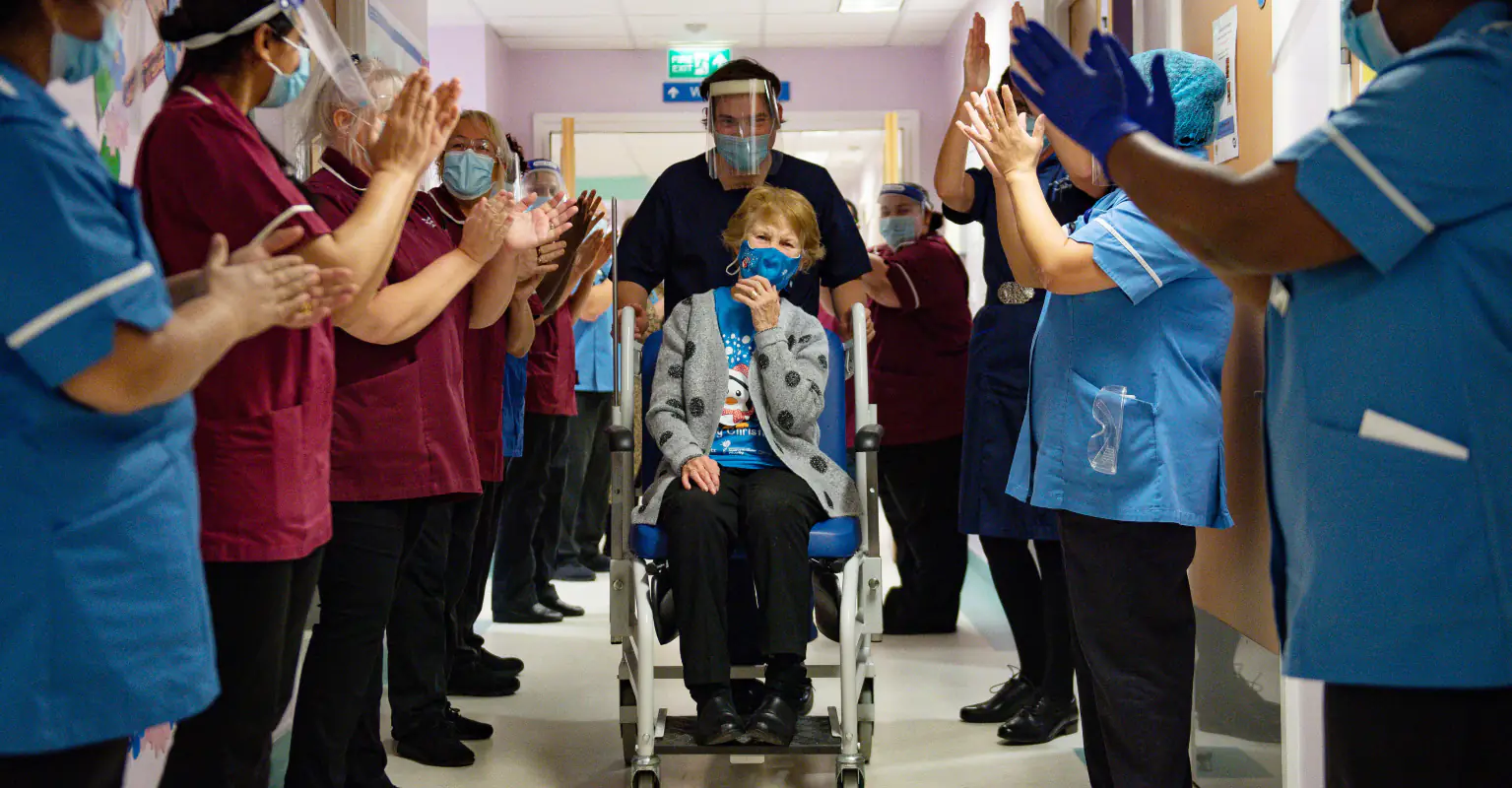 Woman, 90, becomes first person in the world to receive Pfizer/BioNTech Covid-19 vaccine