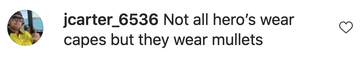 An image of an Instagram comment.