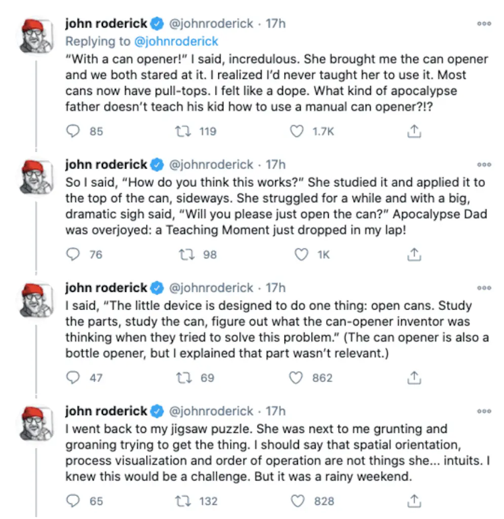 A Twitter thread.