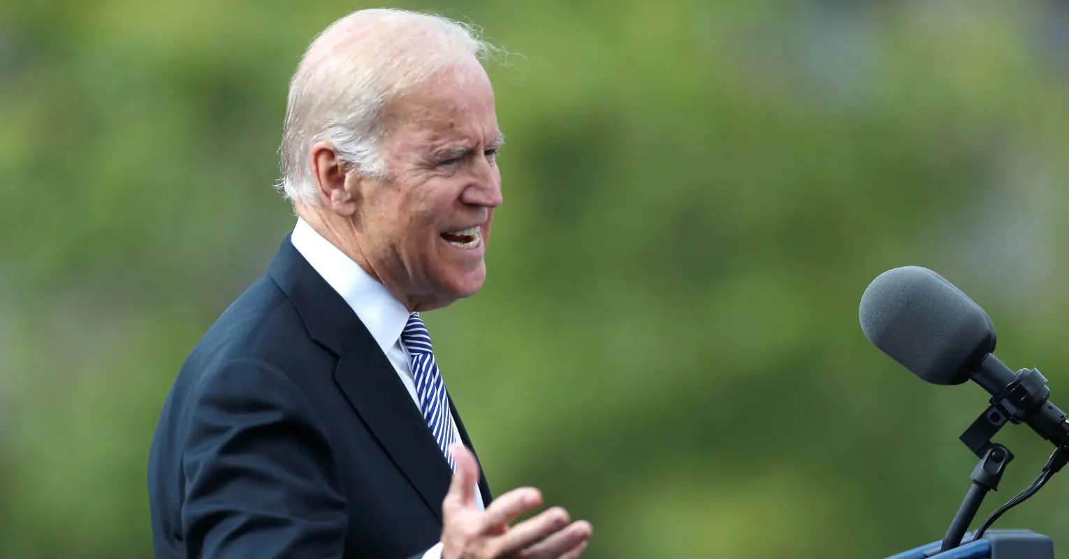 An emotional Joe Biden cries as he leaves to become President