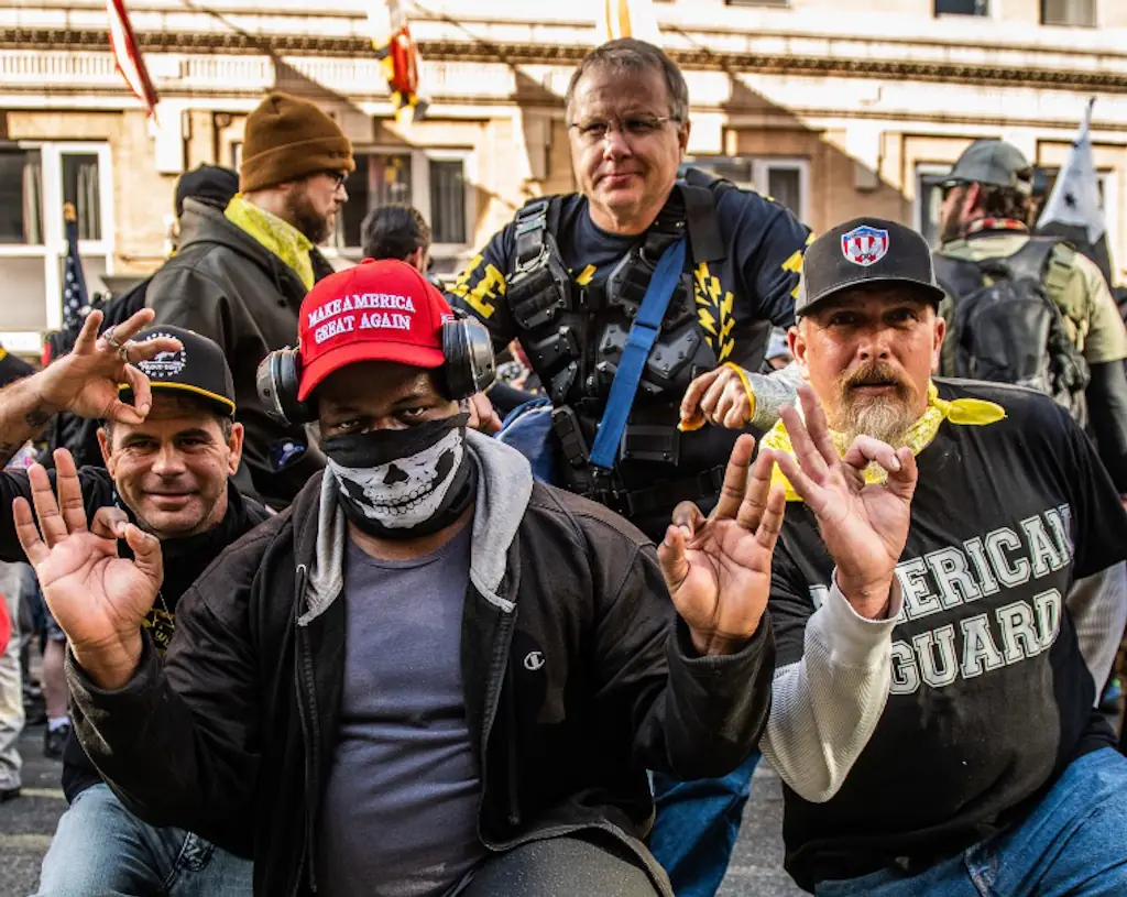 A Proud Boys demonstration.
