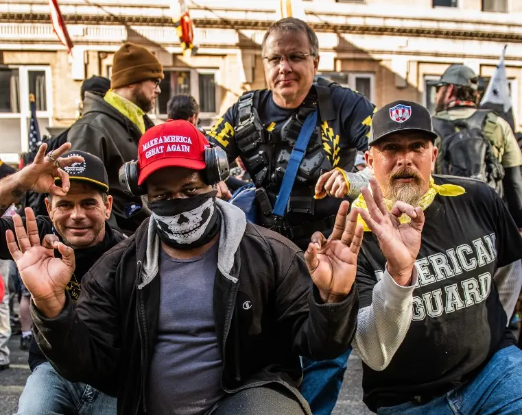 A Proud Boys demonstration.