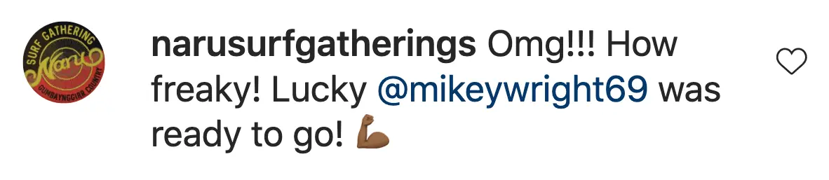 An image of an Instagram comment.