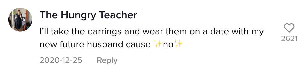 A TikTok comment.