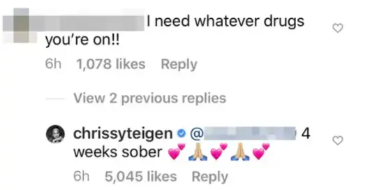 Teigen Instagram comment