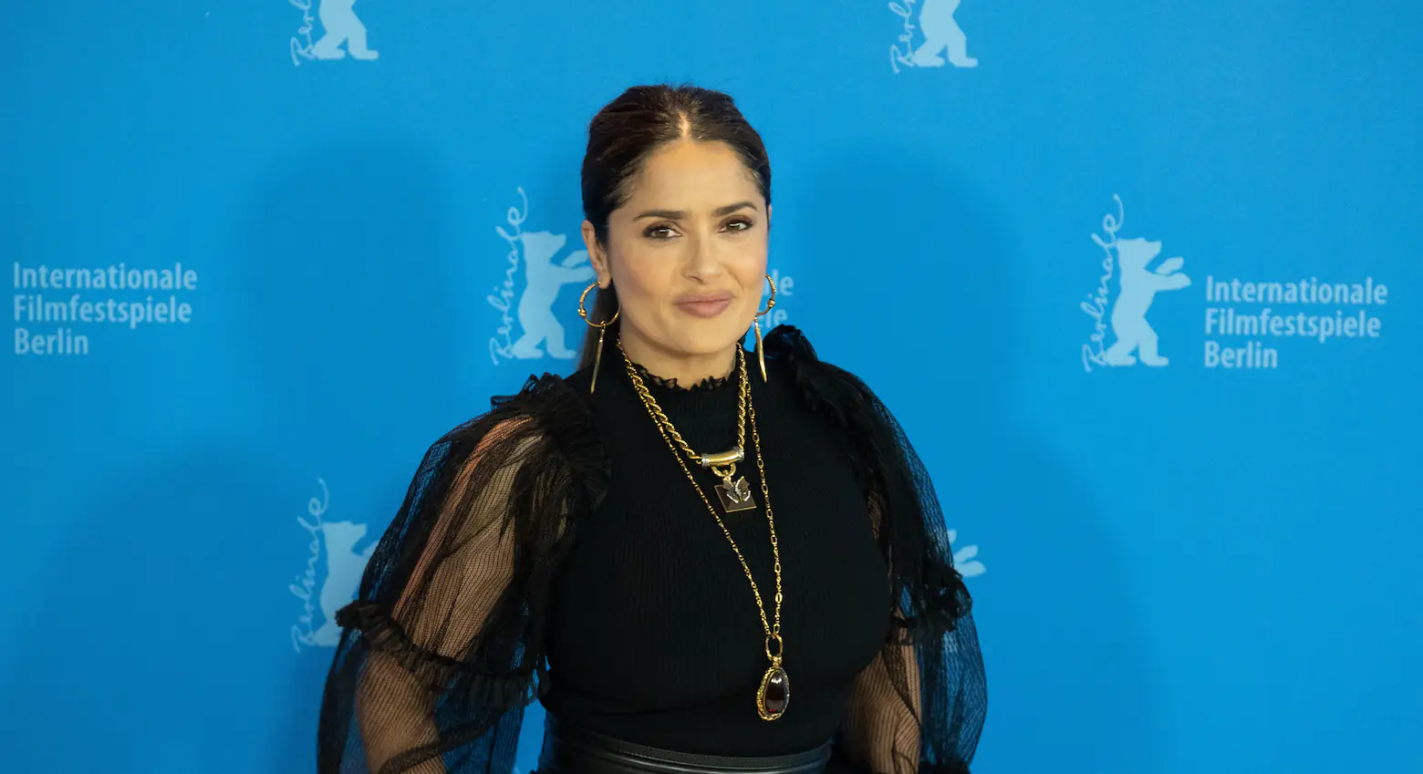 Salma Hayek debuts giant tattoo on her breast, sending the Internet into meltdown