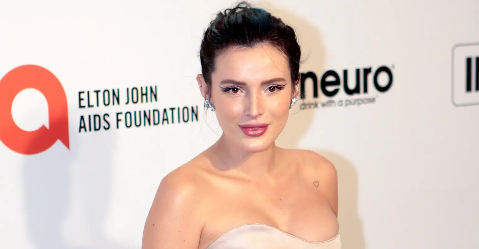 Bella Thorne poses completely topless with porn star Abella Danger in steamy new music video before it's 'taken down by YouTube'