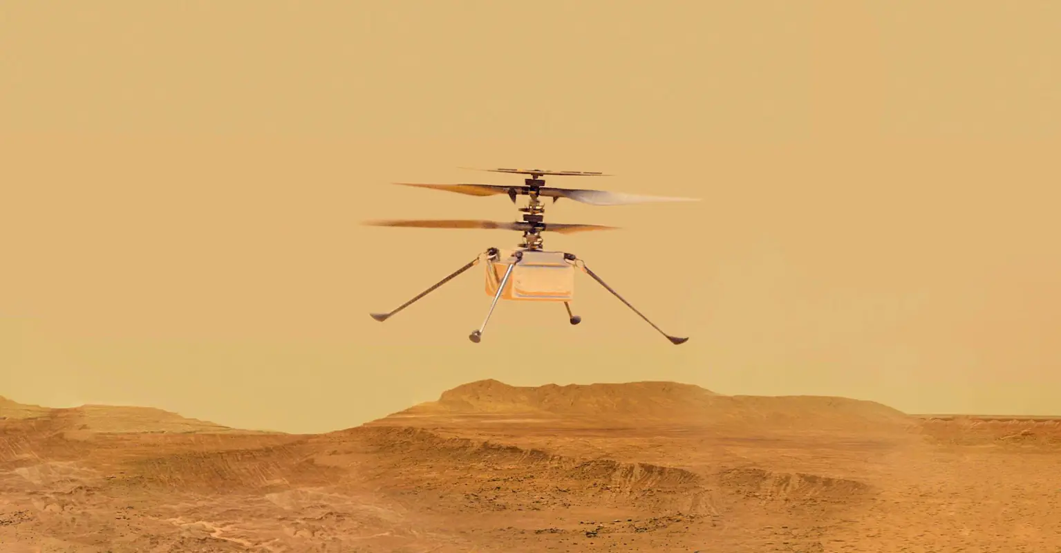 This is the moment a historic piece of fabric is installed by NASA's Ingenuity helicopter engineers