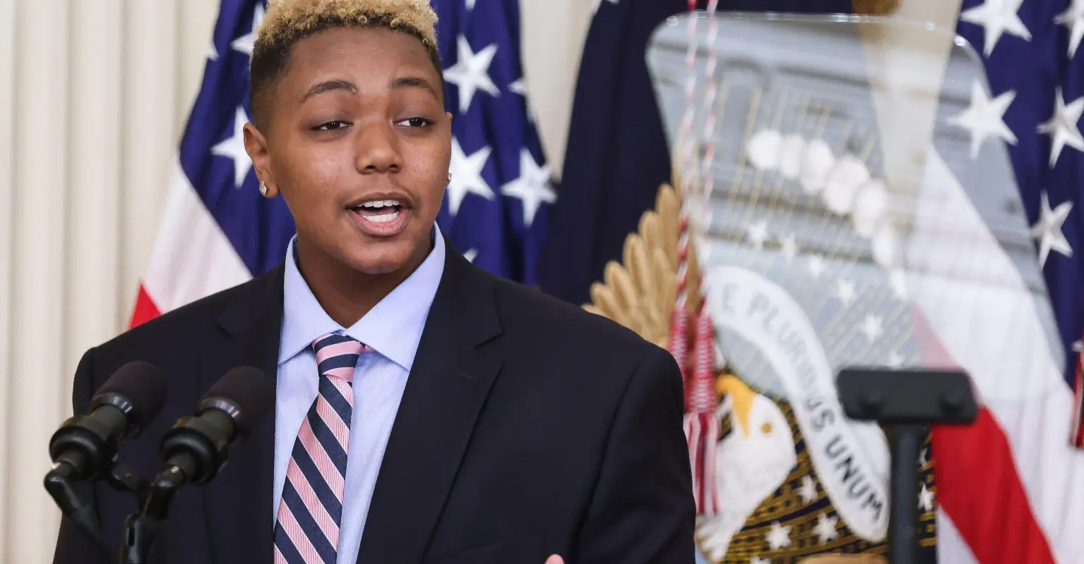Trans teen welcomed to the White House as Biden announces 'Pride is back'