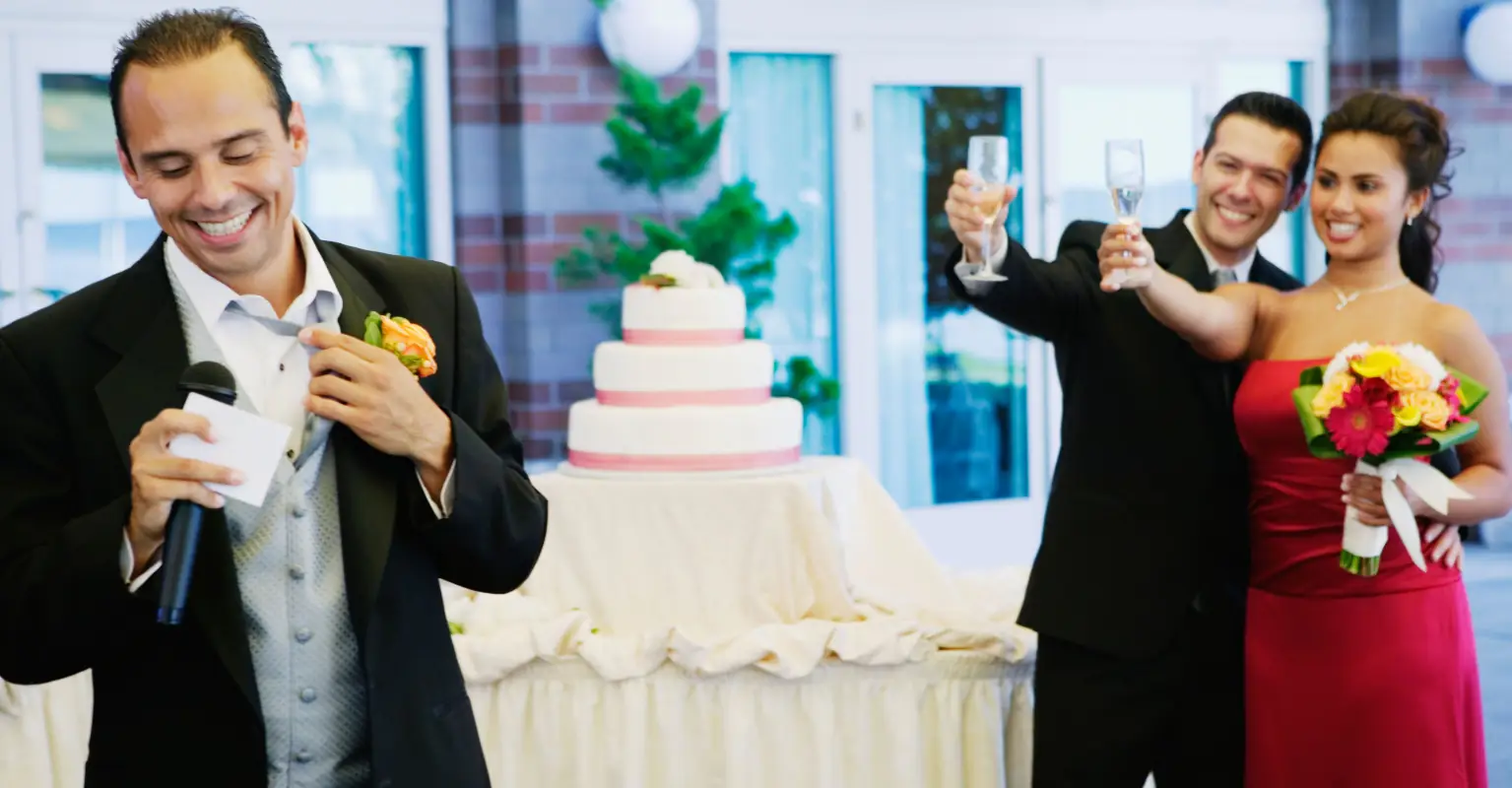 Best man asked to leave wedding after risky joke fails to land
