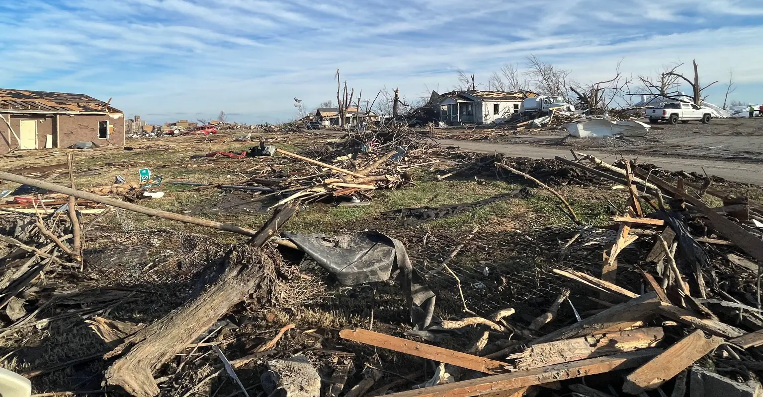Three children miraculously saved after they were heard crying in wreckage after deadly tornado