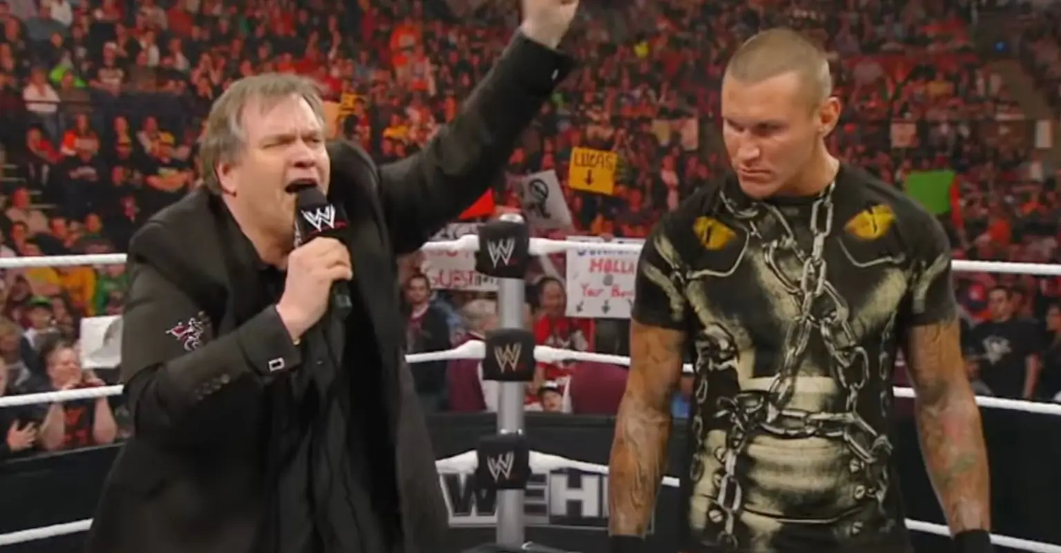 People are paying tribute to Meat Loaf by remembering the time he got RKO'd by Randy Orton