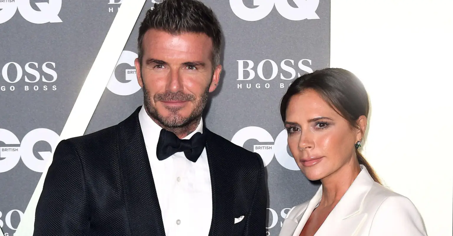 David Beckham jokes that wife Victoria should 'come home happier'