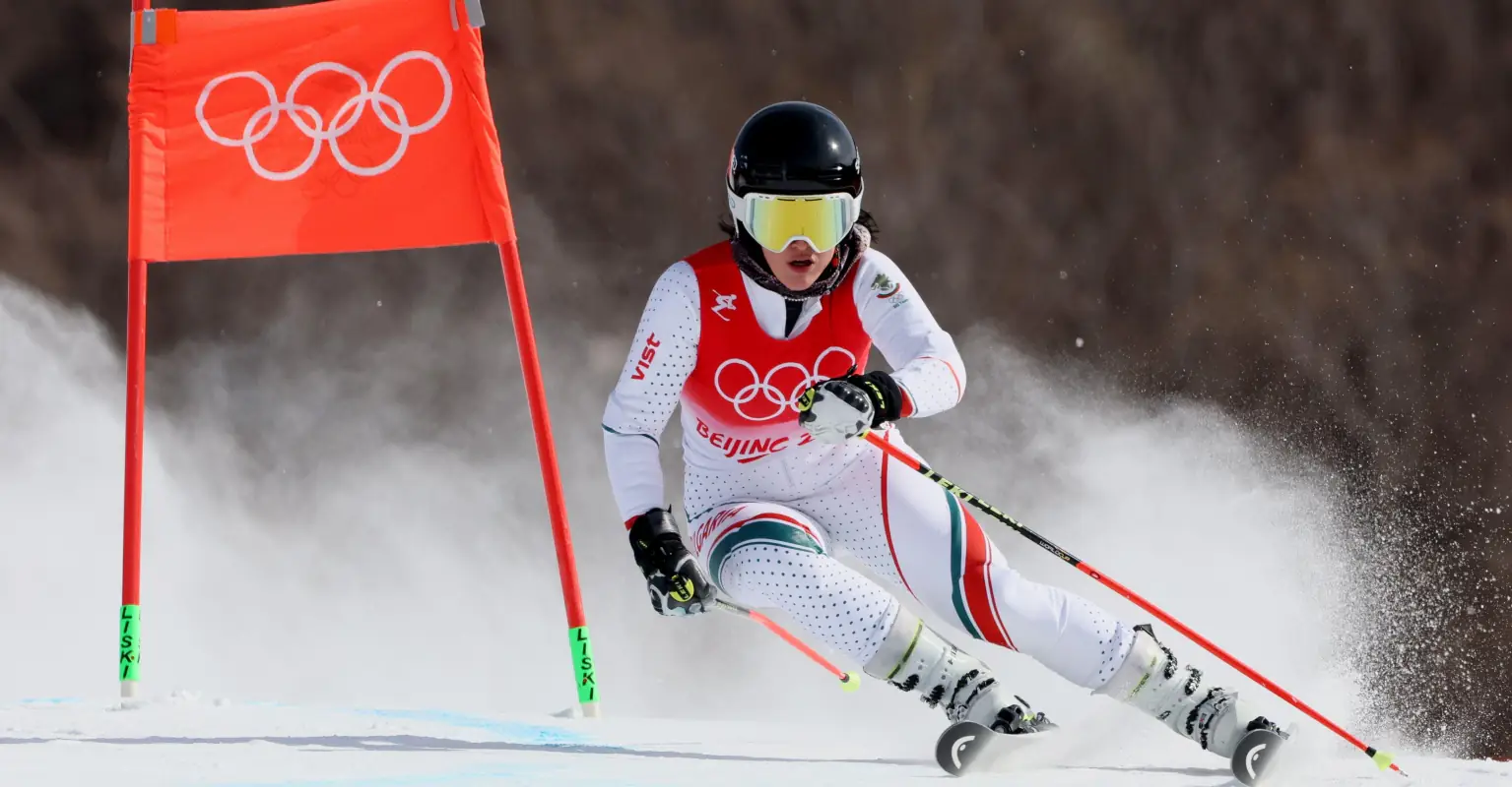 Skier fumes after a course worker got in her way and made her re-do her slalom run