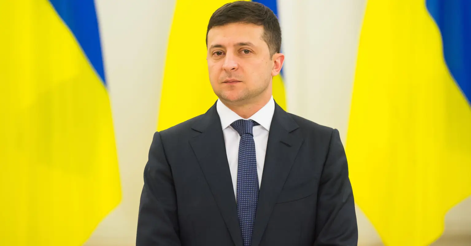Ukrainian president Volodymyr Zelensky signs application to join the European Union