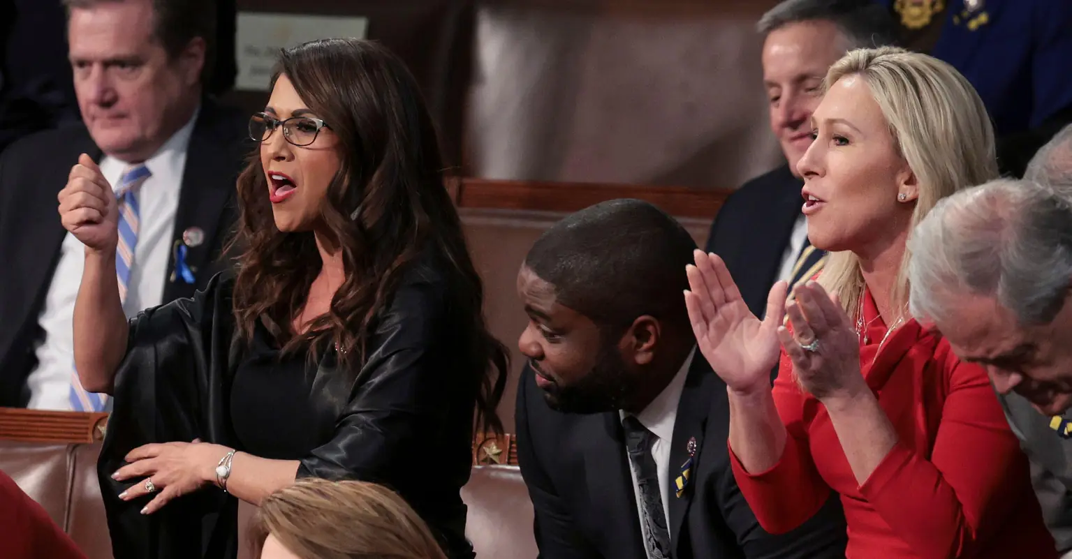 Marjorie Taylor Greene and Lauren Boebert heckle Biden during State of the Union