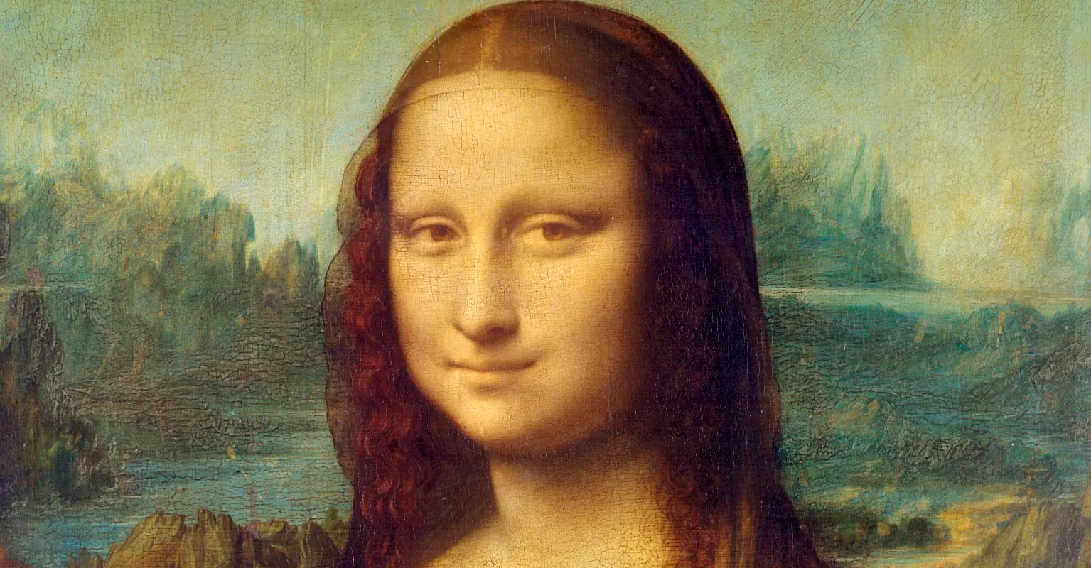 Man in wheelchair disguised as old lady throws cake at the Mona Lisa