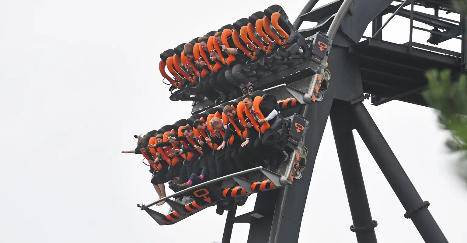 Amusement park guests forced to climb down 180ft roller coaster after ride malfunctions