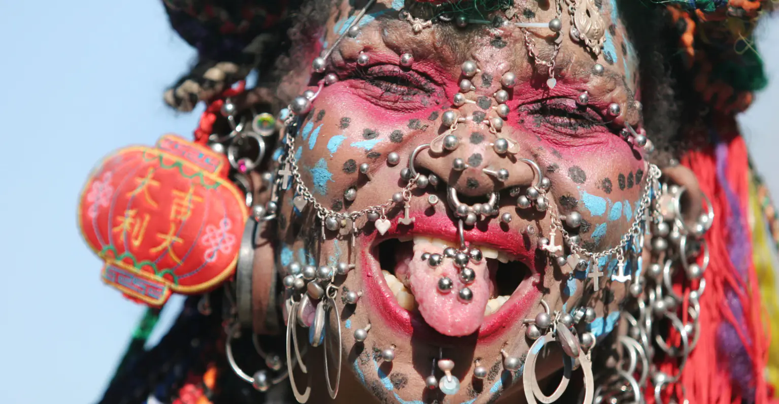 World's most pierced woman has 11,003 studs and wants more to hold on to record