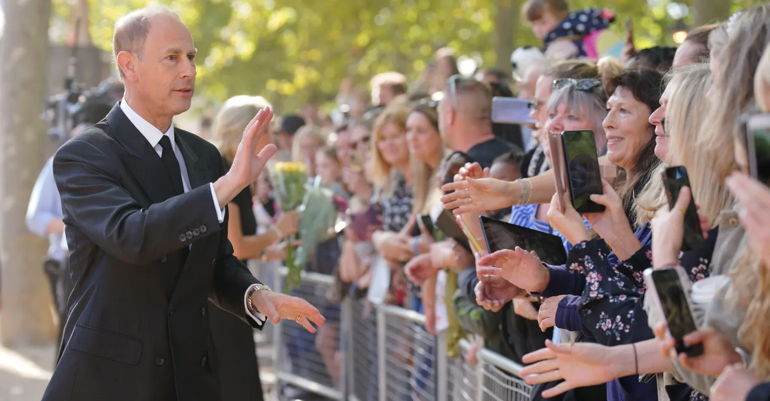 The Earl of Wessex has explained why he has not shaken hands with the public