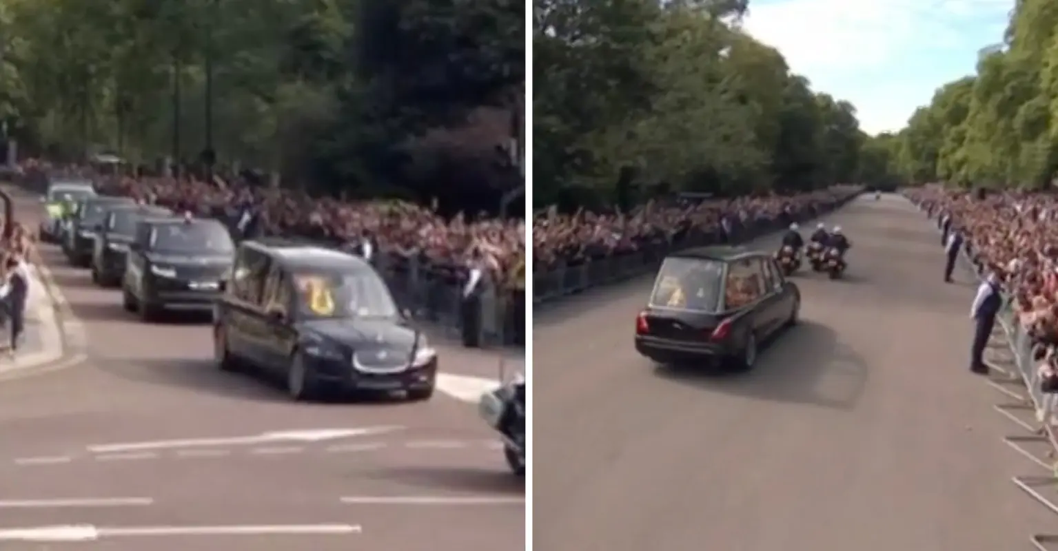 Queen's coffin begins its journey to Windsor Castle